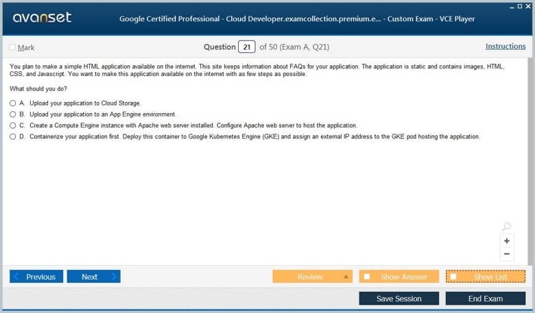 Professional Cloud Developer Premium VCE Screenshot #3